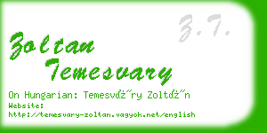 zoltan temesvary business card